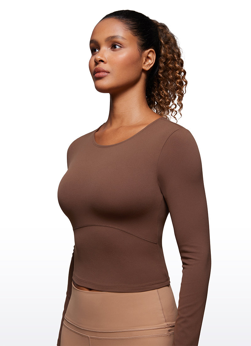 Butterluxe Front Seam Cropped Long Sleeve