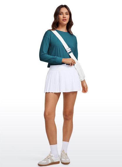 Pima Cotton Cropped Loose Fit Long Sleeve