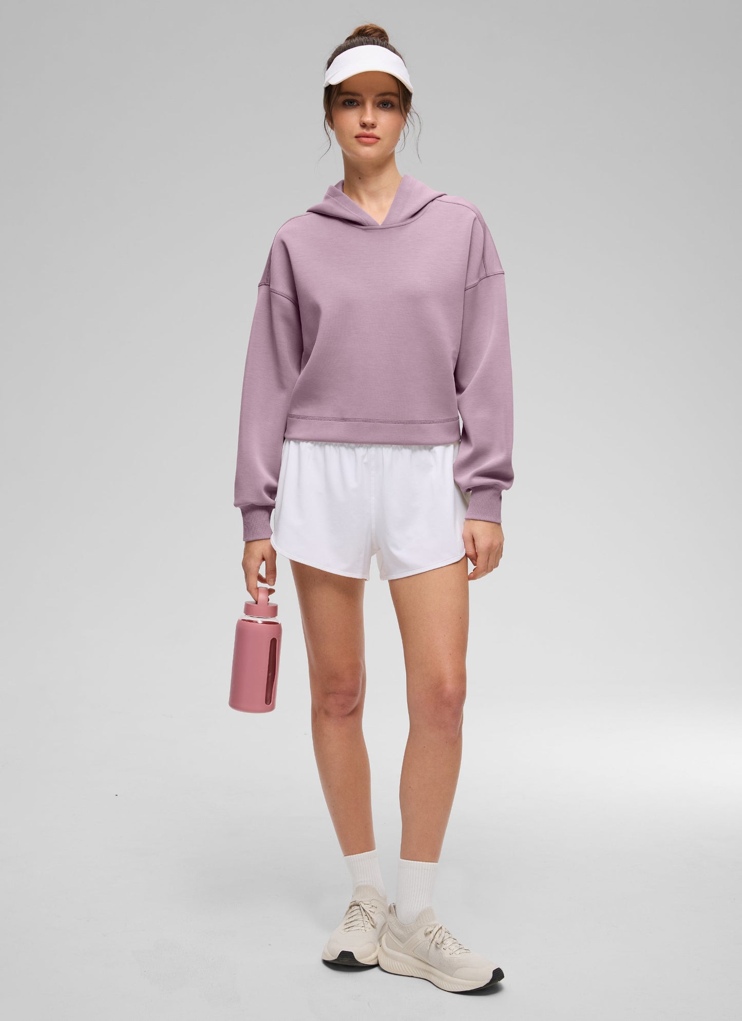 SoftAura Cropped Pullover Hoodie