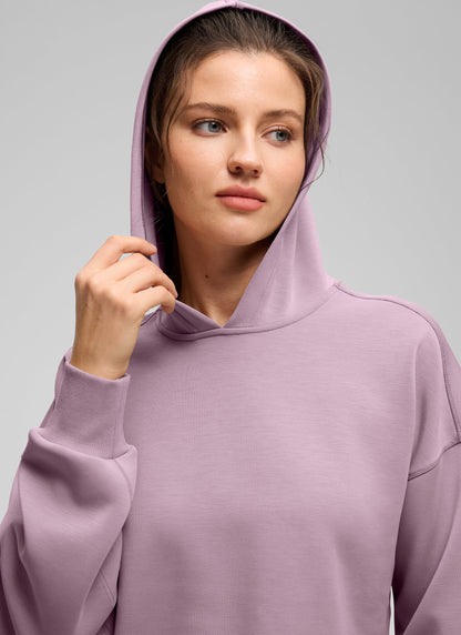 SoftAura Cropped Pullover Hoodie