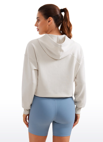 SoftAura Cropped Pullover Hoodie