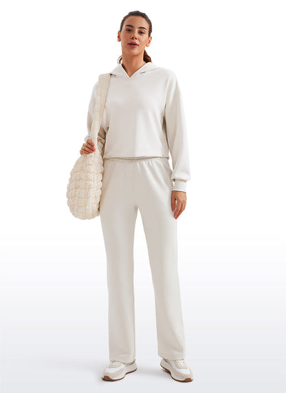 SoftAura Cropped Pullover Hoodie