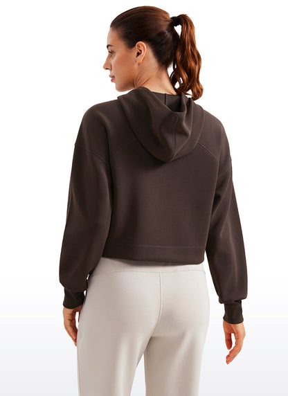 SoftAura Cropped Pullover Hoodie