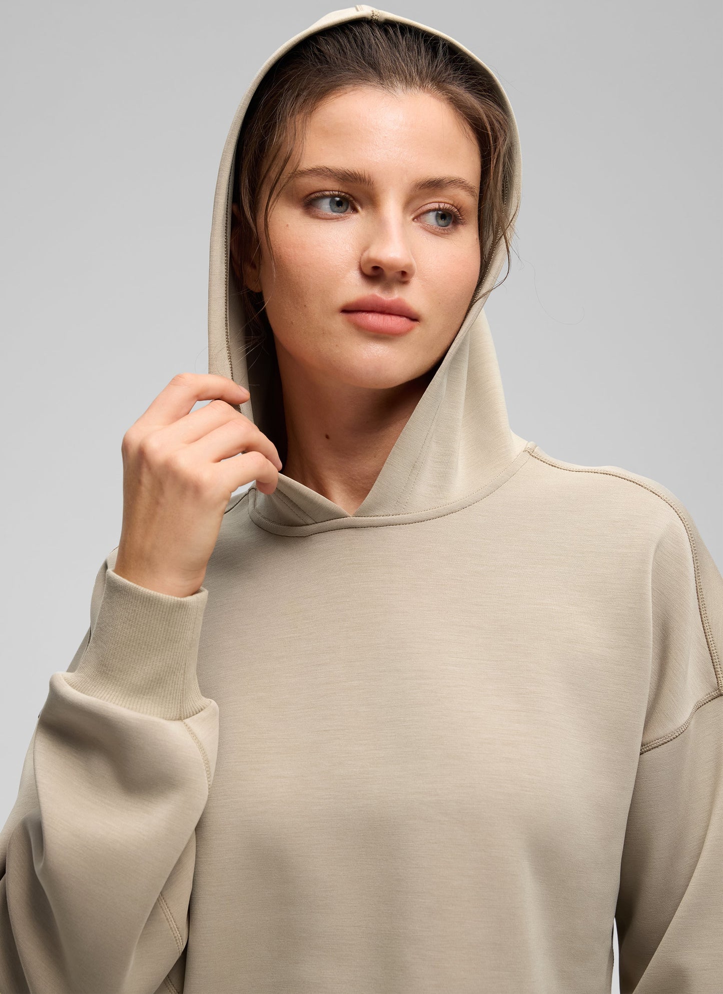 SoftAura Cropped Pullover Hoodie