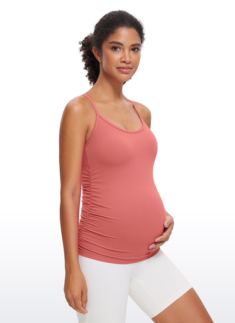 Butterluxe Ruche Sides Y Back Maternity Tank