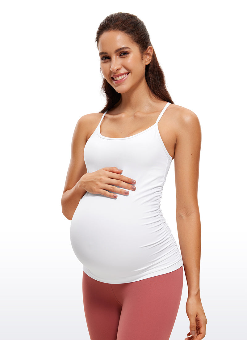 Butterluxe Ruche Sides Y Back Maternity Tank
