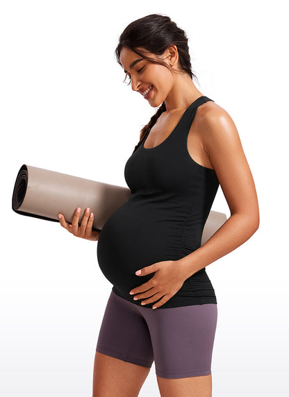 Butterluxe Maternity Built in Bra Ruched Tank
