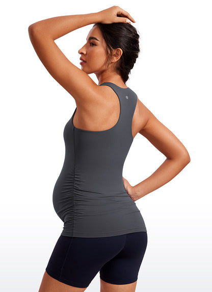 Butterluxe Maternity Built in Bra Ruched Tank