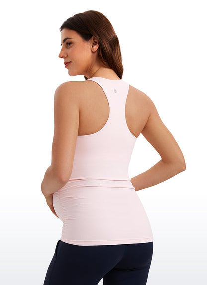 Butterluxe Maternity Built in Bra Ruched Tank