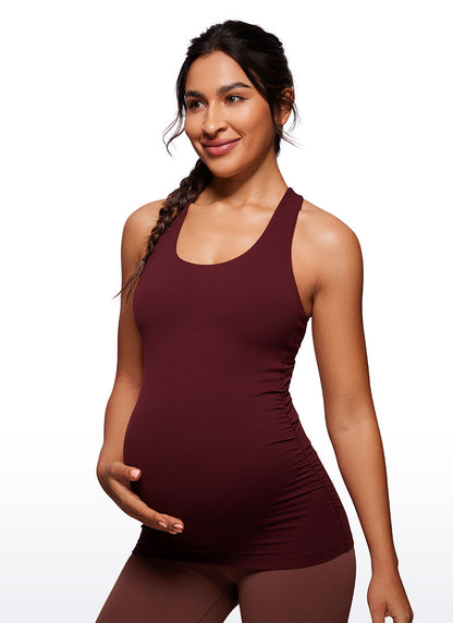 Butterluxe Maternity Built in Bra Ruched Tank