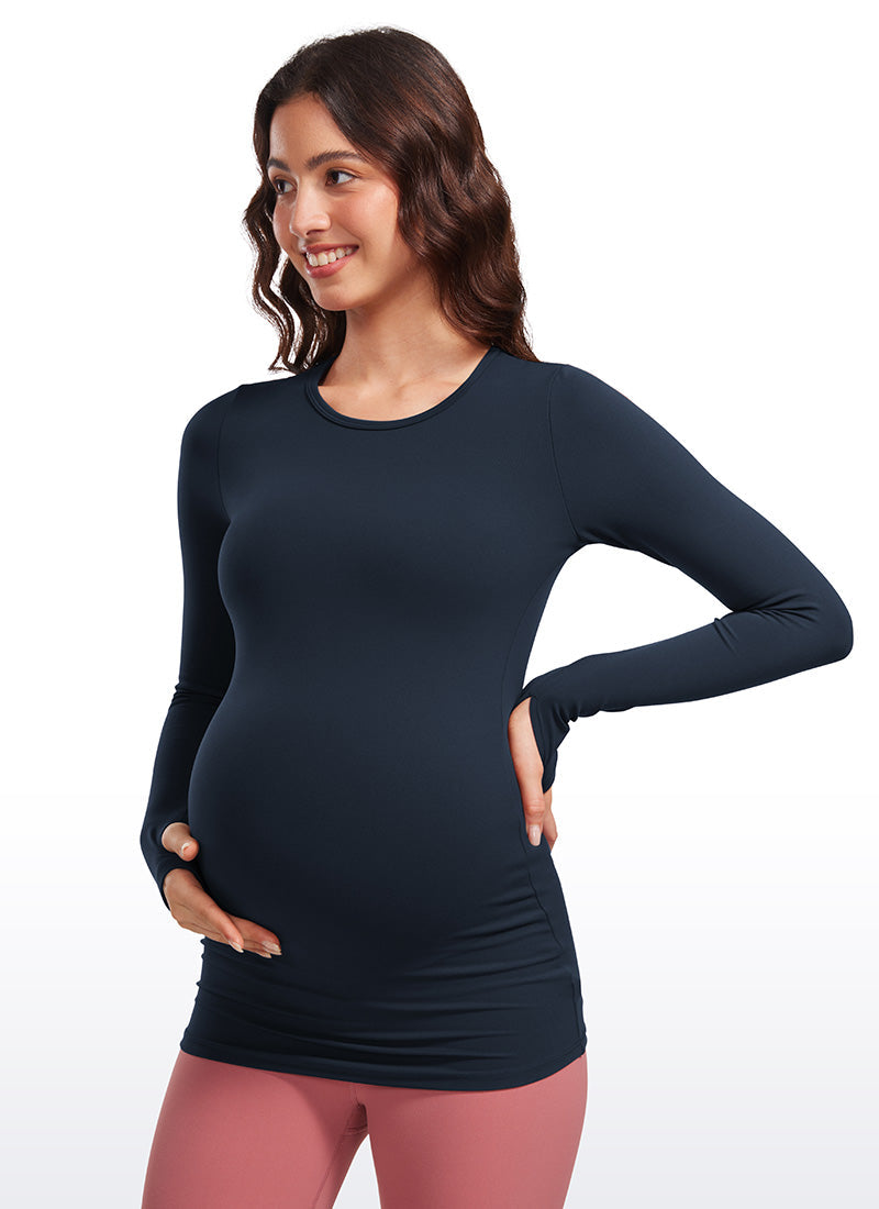 Butterluxe Maternity Crewneck Long Sleeve