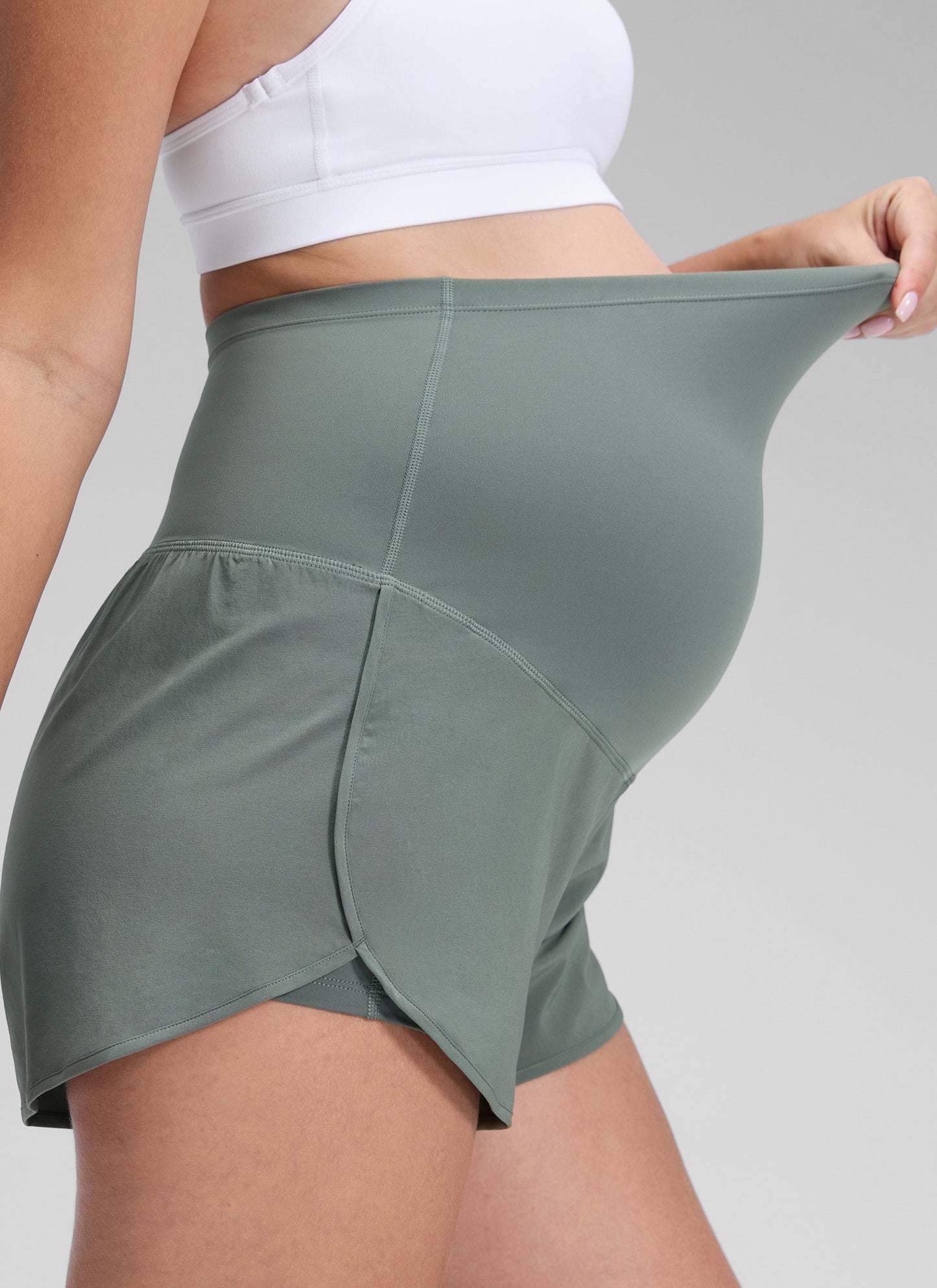 Feather-Fit Soft 2 in 1 Maternity Short 3''